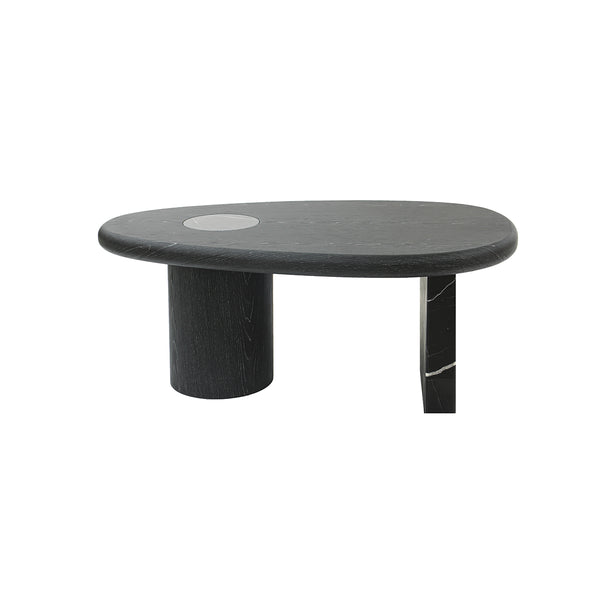 MESA DE CENTRO EN ACABADO MADERA NEGRA