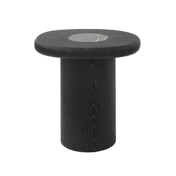 MESA LATERAL EN ACABADO MADERA NEGRA
