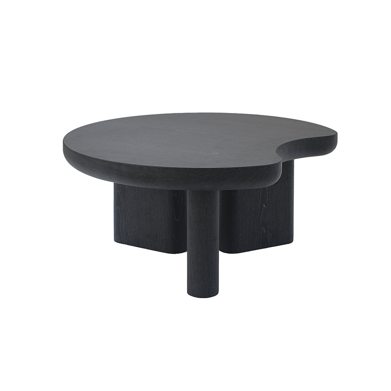 MESA DE CENTRO ACABADO DE MADERA NEGRA