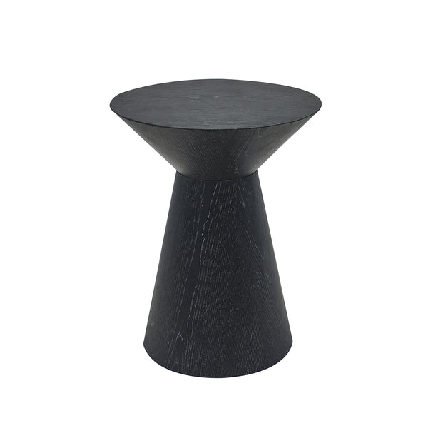 MESA LATERAL ACABADO DE MADERA NEGRA