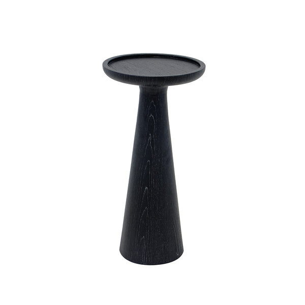 MESA LATERAL ACABADO DE MADERA NEGRA