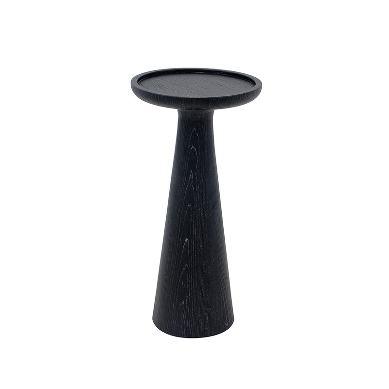 MESA LATERAL ACABADO DE MADERA NEGRA