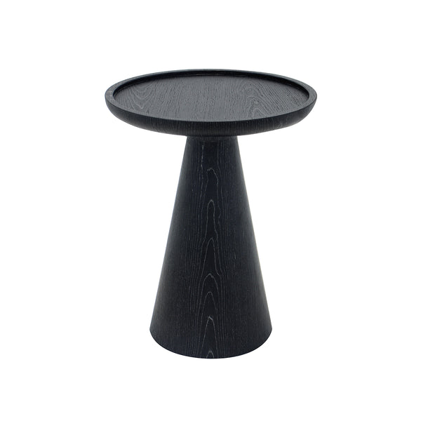 MESA LATERAL ACABADO DE MADERA NEGRA