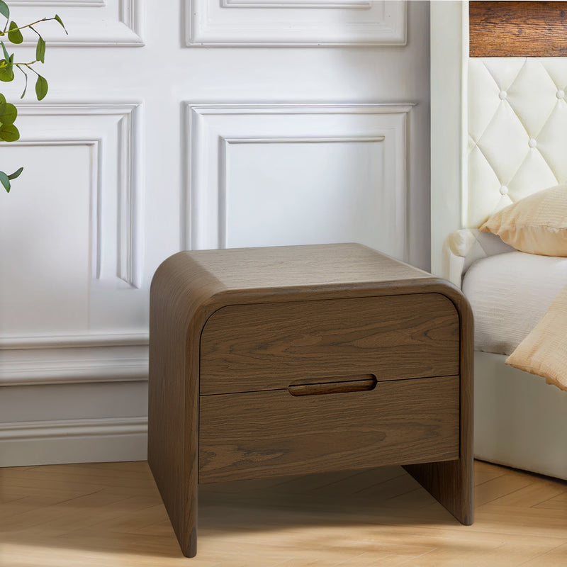 MESA DE NOCHE EN ACABADO MADERA