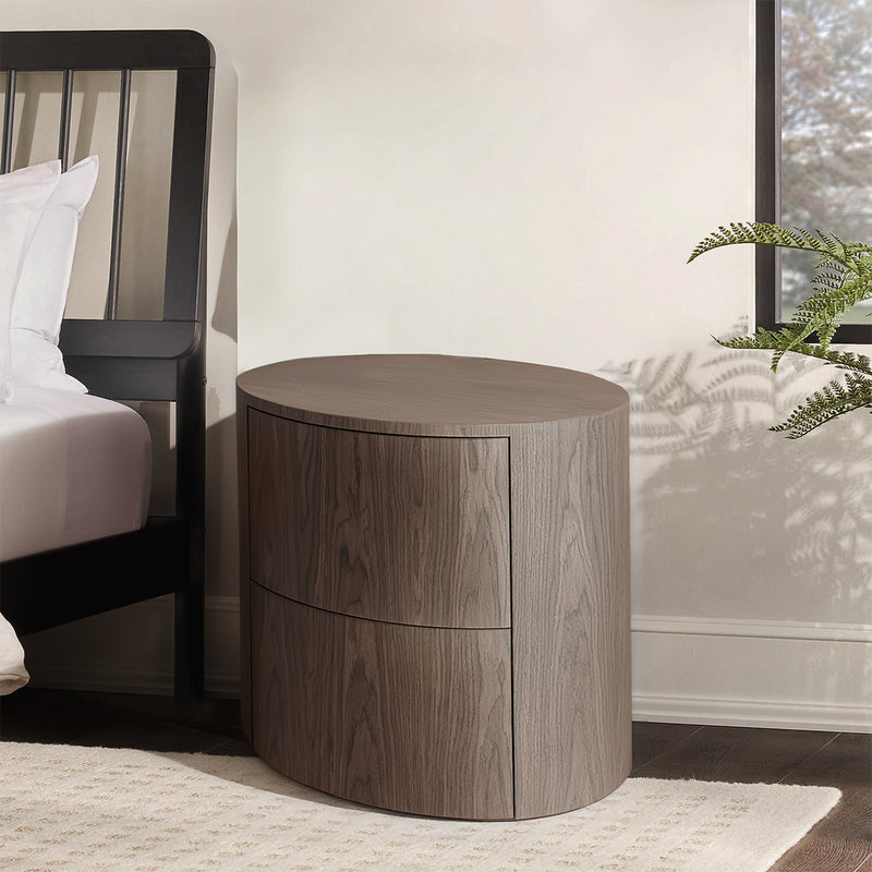 MESA DE NOCHE EN ACABADO MADERA
