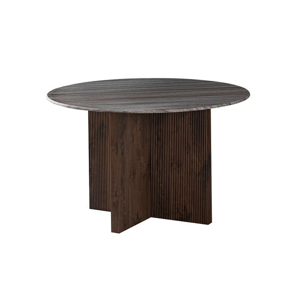 MESA DE COMEDOR TOPE DE MARMOL ARTIFICIAL Y BASE MDF