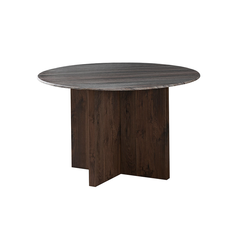 MESA DE COMEDOR TOPE DE MARMOL ARTIFICIAL Y BASE MDF
