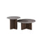 MESA DE CENTRO TOPE MARMOL ARTIFICIAL Y BASE MDF SET DE 2