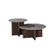 MESA DE CENTRO TOPE MARMOL ARTIFICIAL Y BASE MDF SET DE 2