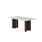 MESA DE COMEDOR CON TOPE DE MARMOL ARTIFICIAL Y BASE MDF