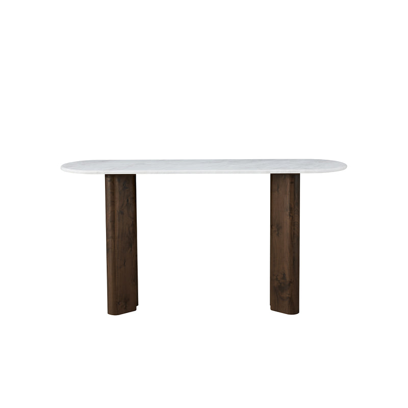 CONSOLA DE MARMOL ARTIFICIAL Y BASE MDF