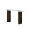 CONSOLA DE MARMOL ARTIFICIAL Y BASE MDF