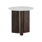 MESA LATERAL TOPE DE MARMOL ARTIFICIAL  Y BASE MDF