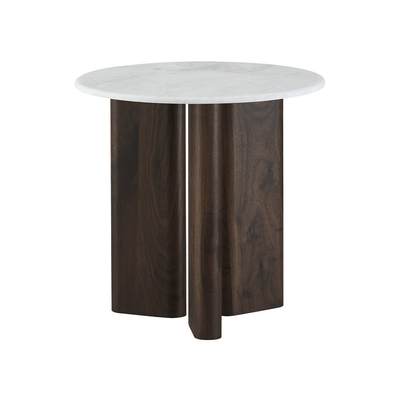 MESA LATERAL TOPE DE MARMOL ARTIFICIAL  Y BASE MDF