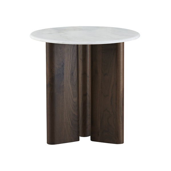 MESA LATERAL TOPE DE MARMOL ARTIFICIAL  Y BASE MDF