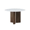 MESA DE COMEDOR TOPE DE MARMOL ARTIFICIAL Y BASE MDF