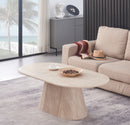MESA DE CENTRO CON TOPE DE MÁRMOL ARTIFICIAL Y BASE MDF