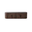 MESA DE TV TOPE DE MARMOL ARTIFICIAL Y BASE MDF