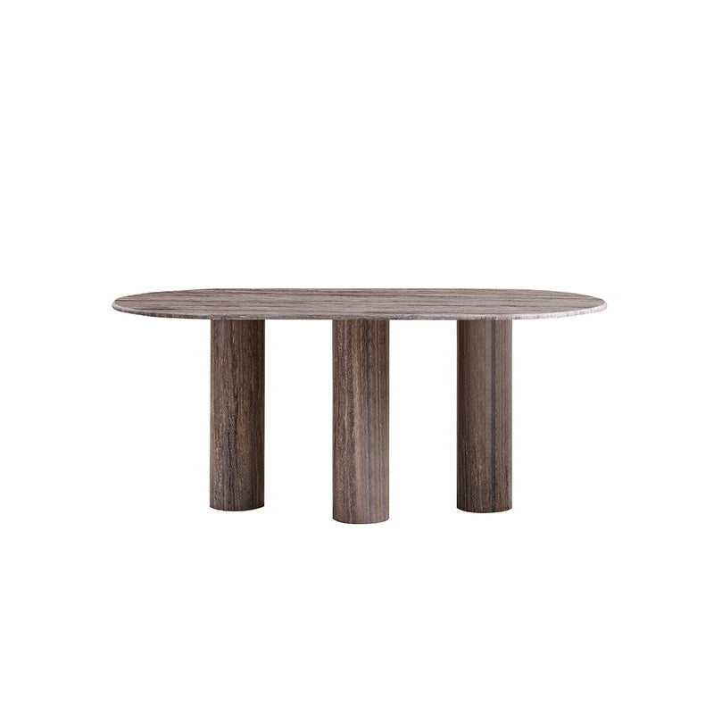 MESA DE COMEDOR TOPE DE MARMOL ARTIFICIAL Y BASE MDF LAMINADA DE MARMOL