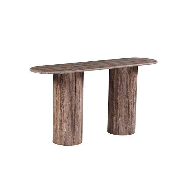 CONSOLA TOPE DE MARMOL ARTIFICIAL Y BASE MDF LAMINADA DE MARMOL