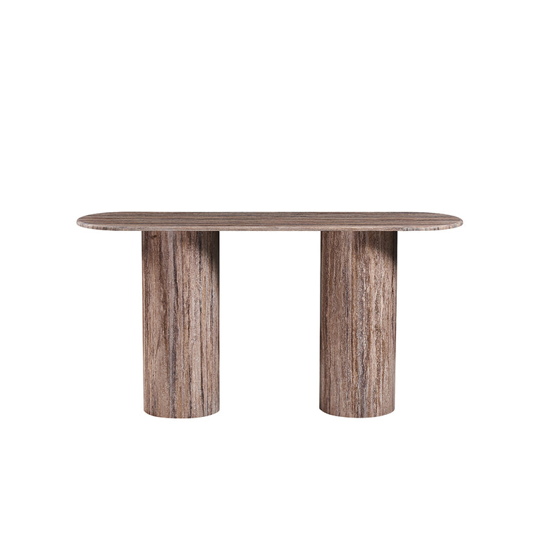 CONSOLA TOPE DE MARMOL ARTIFICIAL Y BASE MDF LAMINADA DE MARMOL