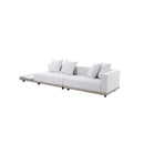 SOFA SECCIONAL ESTACIONARIO DE 2 PIEZAS EN TELA BLANCA