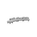 SOFA SECCIONAL ESTACIONARIO EN TELA GRIS
