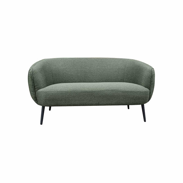 SOFA ESTACIONARIO DE TRES ASIENTOS EN TELA VERDE