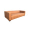 SOFA ESTACIONARIO EN PIEL SINTETICA NARANJA