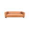 SOFA ESTACIONARIO EN PIEL SINTETICA NARANJA