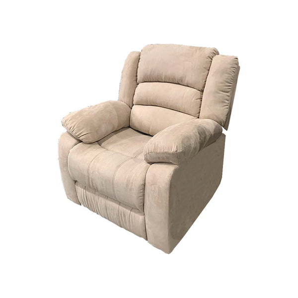 BUTACA RECLINABLE MANUAL EN TELA CREMA