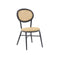 SILLA DE EXTERIOR RATTAN NATURAL Y BASE NEGRA