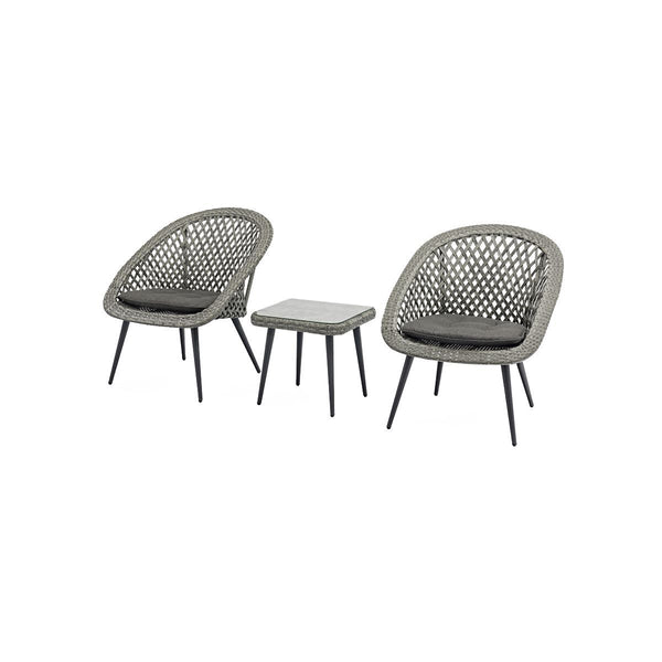 SET DE EXTERIOR BALCONY 3PCS COLOR GRIS
