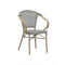 SILLA PARIS CON BRAZO COLOR BLANCO Y NEGRO