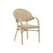 SILLA DE EXTERIOR CON BRAZO COLOR MADERA NATURAL