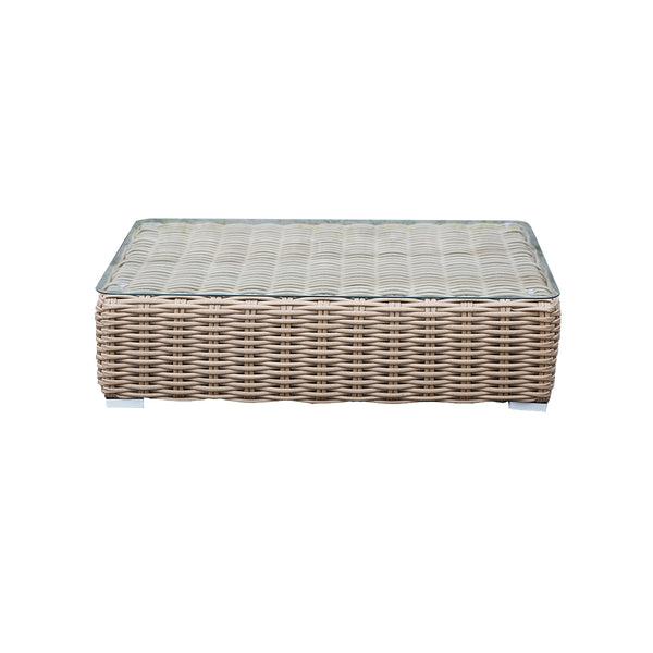 MESA DE EXTERIOR EN RATTAN NATURAL