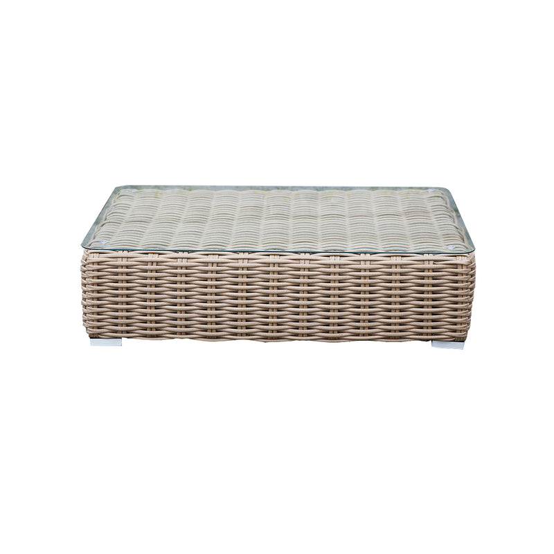MESA DE EXTERIOR EN RATTAN NATURAL