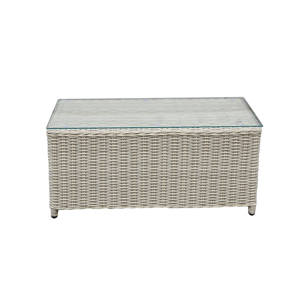 MESA DE EXTERIOR EN RATTAN NATURAL