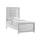 CAMA MOONDANCE TWIN EN ACABADO DE MADERA BLANCO CON MARCO ESCARCHADO