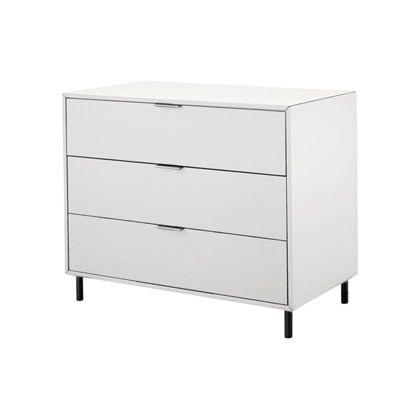 GAVETERO TALLBOY EN BLANCO  DE TRES GAVETAS