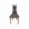 SILLA DE COMEDOR EN MADERA TAPIZADA EN TELA GRIS