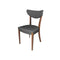 SILLA DE COMEDOR XD12236 EXPRESSO EN TELA GRIS Y PATAS DE ACABADO EN MADERA