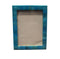 FRAME IN BONE TURQUISE PLAIN TILE WITH BORDER