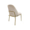 SILLA DE COMEDOR EN TELA BEIGE Y PATAS DORADAS