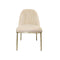 SILLA DE COMEDOR EN TELA BEIGE Y PATAS DORADAS