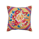 HAND EMBROIDERED WOOLEN CUSHION MULTI  20X20