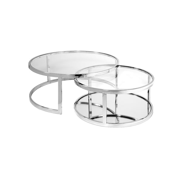 MESA DE CENTRO CON TOPE DE VIDRIO S/2
