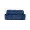 SOFA RECLINABLE ELECTRICO DE TRES ASIENTOS EN TELA AZUL