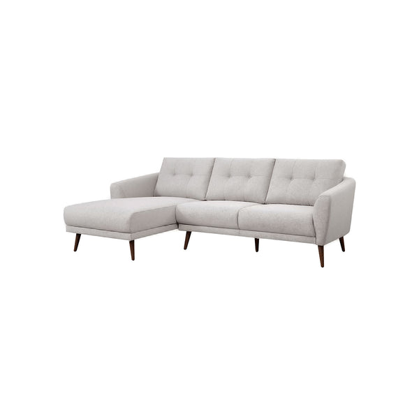 SOFA SECCIONAL ESTACIONARIO IZQUIERDO EN TELA GRIS CLARO