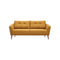 SOFA ESTACIONARIO DE TRES ASIENTOS EN TELA COLOR AMARILLO